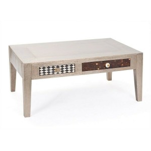 TAVOLINO NOIDA 110x70x45H MFD + METALLO GRIGIO