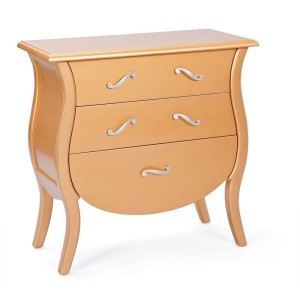 CASSETTONE CASSETTIERA COMO' BAROKKO 76x40x78H MDF E LEGNO MASSICCIO ORO INTER LINK
