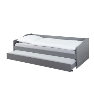 DIVANO LETTO MALTE CON SECONDO LETTO ESTRAIBILE 97x208x62H PINO MASSELLO TINTO GRIGIO