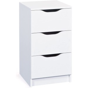 CASSETTIERA WESTPHALEN 3 CASSETTI 40x40x71H STRUTTURA IN LAMINATO VERNICIATO BIANCO