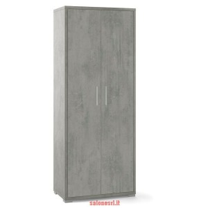 ARMADIO 2 ANTE H182 L71 P41 cm FINITURA CEMENTO SARMOG Db354k