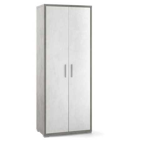 ARMADIO 2 ANTE H182 L71 P41 cm STRUTTURA CEMENTO FRONTALE BIANCO SARMOG Db354k