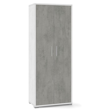 ARMADIO 2 ANTE H182 L71 P41 cm STRUTTURA BIANCO FRONTALE CEMENTO SARMOG Db354k