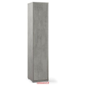 MOBILE COLONNA 1 ANTA H182 L38 P41 cm FINITURA CEMENTO SARMOG Db364k