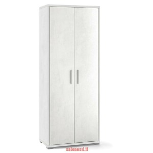ARMADIO 2 ANTE H182 L71 P41 cm STRUTTURA E FRONTALE BIANCO OSSIDO SARMOG Db354k