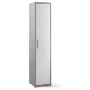 MOBILE COLONNA 1 ANTA H182 L38 P41 cm STRUTTURA CEMENTO FRONTALE BIANCO SARMOG Db364k