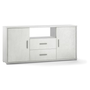 KIT MOBILE MULTIUSO 2 ANTE 2 CASSETTI H84 L174 P41 Cm FINITURA BIANCO OSSIDO SARMOG Db802k
