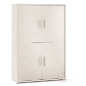 KIT MOBILE ARMADIO MULTIUSO 4 ANTE H161 L108 P41 Cm FINITURA BIANCO OSSIDO SARMOG Db834k