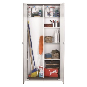 KIT ARMADIO 2 ANTE CON SPECCHIO FRONTALE INCLUSO H190 L83 P29 Cm FINITURA BIANCO SARMOG 747spk