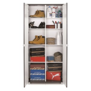 KIT ARMADIO 2 ANTE CON SPECCHIO FRONTALE INCLUSO H190 L83 P29 Cm FINITURA BIANCO SARMOG 747spk