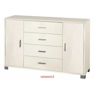 KIT MOBILE 4 CASSETTI 2 ANTE H86 L136 P41 Cm FINITURA BIANCO SARMOG 775k