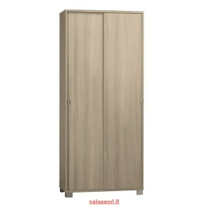 KIT ARMADIO 2 ANTE SCORREVOLI H190 L82 P41 Cm FINITURA OLMO CHIARO SARMOG798k