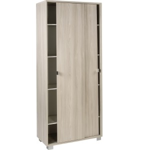 KIT ARMADIO 2 ANTE SCORREVOLI H190 L82 P41 Cm FINITURA OLMO CHIARO SARMOG798k
