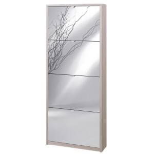 KIT SCARPIERA 4 ANTE CON RIBALTA E SPECCHIO FRONTALE H154 L63 P18 Cm