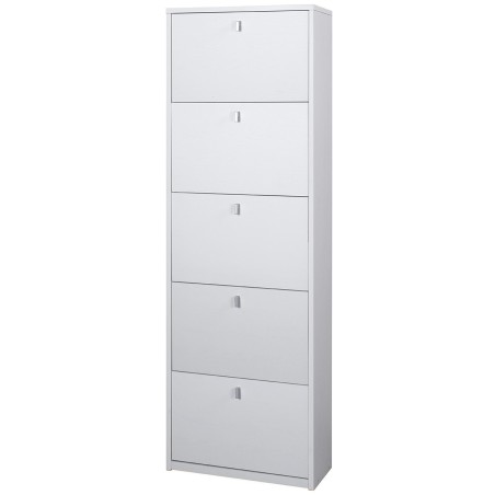 KIT SCARPIERA 5 ANTE A RIBALTA H190 L63 P29 Cm FINITURA BIANCO FIAMMATO SARMOG Sk565k