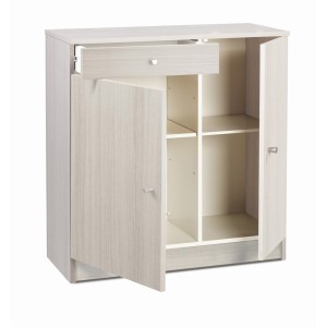 Mobile Multiuso 2 ante e 1 cassetto H80 L77 P34 Cm colore Eucalipto 342k Sarmog