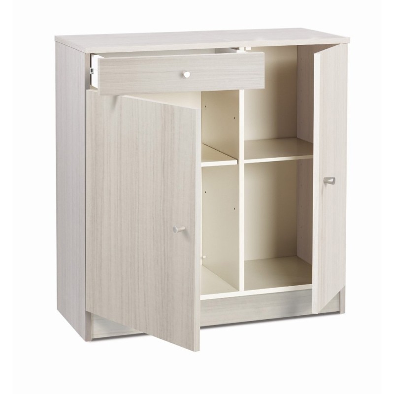 Mobile Multiuso 2 ante e 1 cassetto H80 L77 P34 Cm colore Eucalipto 342k Sarmog Mobile Multiuso 2 ante e 1 cassetto H80 L77 P34 Cm colore Eucalipto 342k Sarmog