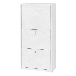 KIT SCARPIERA 3 ANTE 1 CASSETTO H127 L63 P29 Cm FINITURA BIANCO OSSIDO SARMOG Sk567k