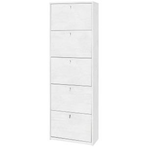 KIT SCARPIERA 5 ANTE A RIBALTA H190 L63 P29 Cm FINITURA BIANCO OSSIDO SARMOG Sk565k