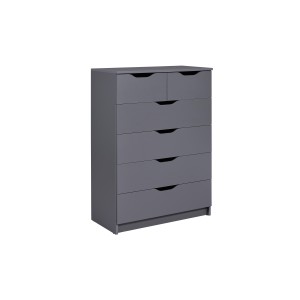 CASSETTIERA COMO' SILENZIA 5 CASSETTI 81,5x40x112,5 CM LAMINATO GRIGIO TITANIO