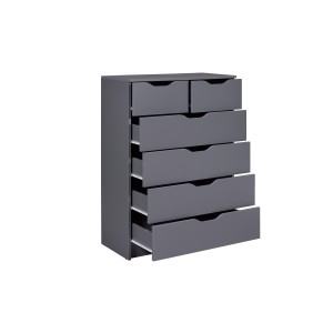 CASSETTIERA COMO' SILENZIA 5 CASSETTI 81,5x40x112,5 CM LAMINATO GRIGIO TITANIO