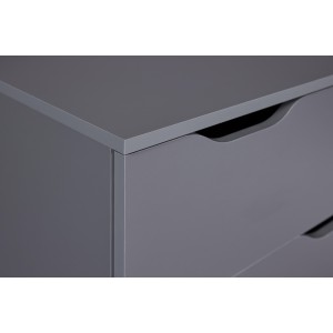 CASSETTIERA COMO' SILENZIA 5 CASSETTI 81,5x40x112,5 CM LAMINATO GRIGIO TITANIO