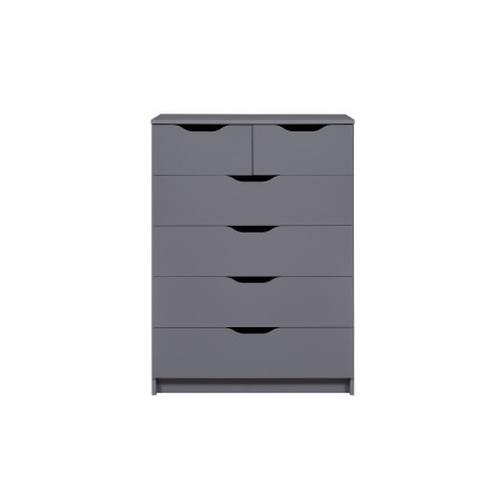 CASSETTIERA COMO' SILENZIA 5 CASSETTI 81,5x40x112,5 CM LAMINATO GRIGIO TITANIO