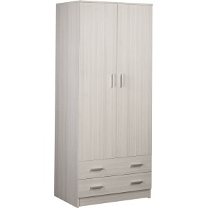 Armadio 2 ante 2 cassetti H182 L77 P52 Cm colore Eucalipto 456k Sarmog