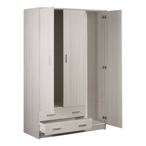 Armadio 3 ante 2 cassetti H182 L115 P52 Cm colore Eucalipto 457k Sarmog