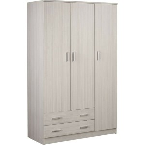 Armadio 3 ante 2 cassetti H182 L115 P52 Cm colore Eucalipto 457k Sarmog