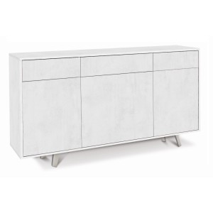 Mobile Madia 3 ante e 3 cassetti H92 L164 P41 Cm colore Bianco ossido 7076k Sarmog