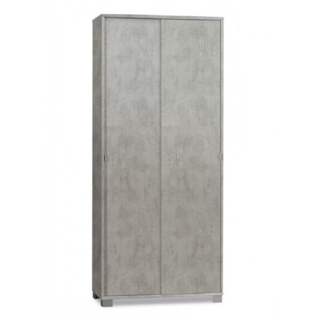 Armadio con 2 ante scorrevoli H190 L82 P41 Cm colore Cemento 798k Sarmog