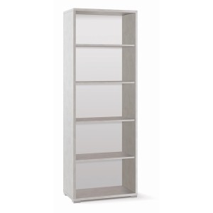 Mobile Libreria 4 ripiani H199 L71 P41 colore Bianco Ossido Db371k Sarmog