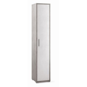 Mobile Colonna 1 Anta H199 L39 P41 Cm struttura Cemento frontale Bianco Ossido Db384k Sarmog