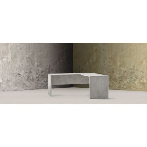Scrivania angolare ad angolo DESTRO H76 L180 P169 Cm colore Cemento 6301k Sarmog