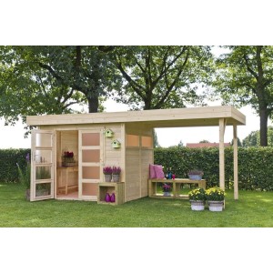 Casetta VERMONT legno nordico CON PORTICATO   283x245x188/205H