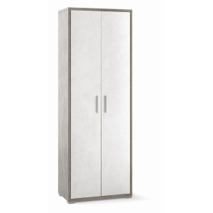 Armadio 2 Ante 2 Ripiani H199 L71 P41 Cm struttura Cemento frontali Bianco Ossido Db374k Sarmog