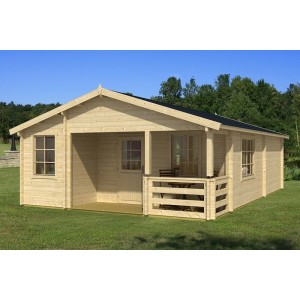 Casa Casetta cottage KASAI A in legno GARTENPRO cm 575x775x224/313H