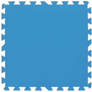 Bestway Tappetini di Protezione per il Fondo della Piscina Blu 9 pezzi di 50 x 50 cm