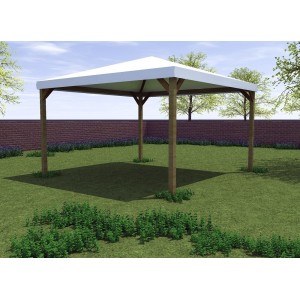 GAZEBO ISCHIA 3X3 IN LEGNO DI PINO MASSELLO COPERTURA IDROREPELLENTE