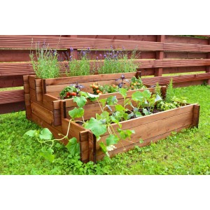ORTO PENSILE TRIS IN PINO IMPREGNATO 120X120X40H