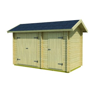Casetta TUVALU in legno nordico 378x193x251H