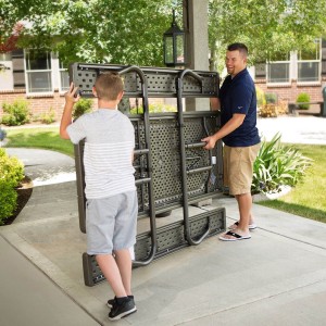 TAVOLO CON PANCHE PICNIC LIFETIME HDPE 183X145X74H
