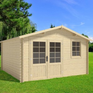 Casetta LISA in legno nordico 400x400x250H con pavimento