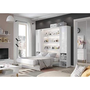 Lenart bed concept LETTO PIEGHEVOLE cm 151x46-228x217h Bianco opaco