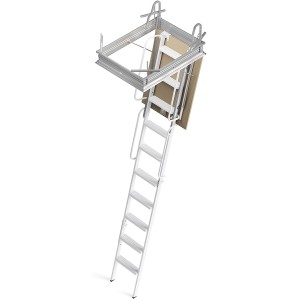 SCALA RETRATTILE PER SOFFITTA 80X100 H300 IN ACCIAIO SCARI 4PZ
