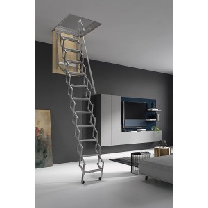 SCALA RETRATTILE A PANTOGRAFO PER SOFFITTA 50X90 H300 IN ACCIAIO SCARI PANTO
