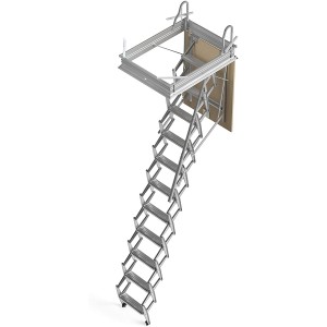 SCALA RETRATTILE A PANTOGRAFO PER SOFFITTA 50X90 H300 IN ACCIAIO SCARI PANTO