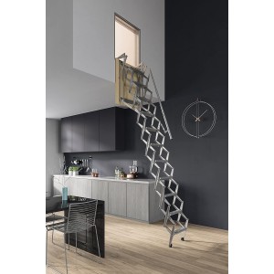 SCALA RETRATTILE A PARETE Cm 70X120 H300 A PANTOGRAFO SCARI WALL
