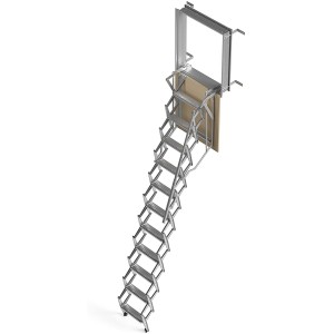 SCALA RETRATTILE A PARETE Cm 50X90 H300 A PANTOGRAFO SCARI WALL